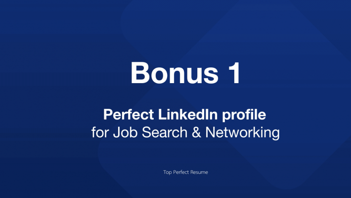 Top Perfect Resume - Bonus 1